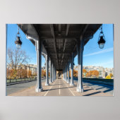 Pont de Bir-Hakeim over de Seine - Parijs, Frankri Poster (Voorkant)