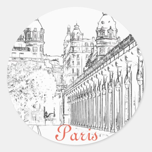 Pont de Bir-Hakeim over de Seine - Parijs, Frankri Ronde Sticker (Voorkant)