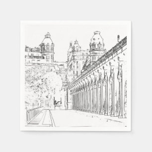 Pont de Bir-Hakeim - Parijs, Frankrijk Servet