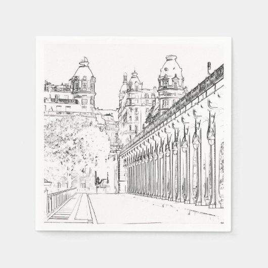 Pont de Bir-Hakeim - Parijs, Frankrijk Servet (Voorkant)