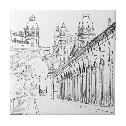 Pont de Bir-Hakeim - Parijs, Frankrijk Tegeltje (Voorkant)