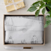 Pont de Bir-Hakeim - Parijs, Frankrijk Tissuepapier (Geschenk)