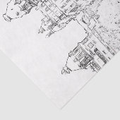 Pont de Bir-Hakeim - Parijs, Frankrijk Tissuepapier (Detail)