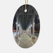 Pont de Bir-Hakeim ’s nachts - Parijs, Frankrijk Keramisch Ornament (Links)