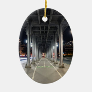 Pont de Bir-Hakeim ’s nachts - Parijs, Frankrijk Keramisch Ornament