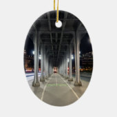 Pont de Bir-Hakeim ’s nachts - Parijs, Frankrijk Keramisch Ornament (Achterkant)