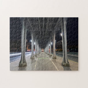 Pont de Bir-Hakeim ’s nachts - Parijs, Frankrijk Legpuzzel