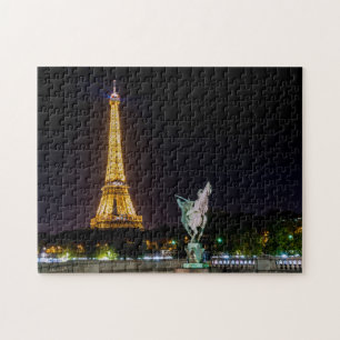 Pont de Bir-Hakeim ’s nachts - Parijs, Frankrijk Legpuzzel