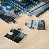 Pont de Bir-Hakeim 's nachts - Parijs, Frankrijk Legpuzzel (Zijkant)