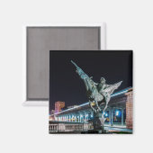 Pont de Bir-Hakeim ’s nachts - Parijs, Frankrijk Magneet (Voorkant / Achterkant)