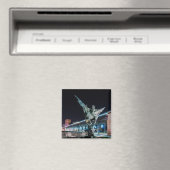 Pont de Bir-Hakeim ’s nachts - Parijs, Frankrijk Magneet (Insitu (Vaatwasser))