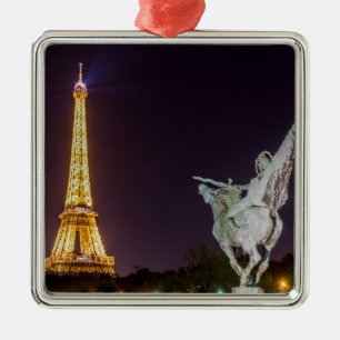 Pont de Bir-Hakeim ’s nachts - Parijs, Frankrijk Metalen Ornament