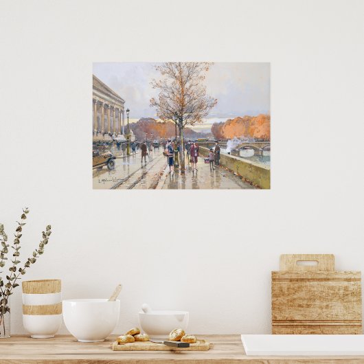 Pont De La Concorde - Eugène Galien-Laloue Poster (Keuken)