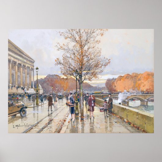Pont De La Concorde - Eugène Galien-Laloue Poster (Voorkant)