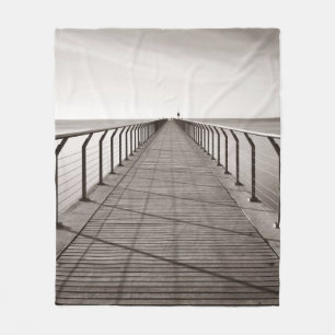 Pont Del Petroli bij zonsopgang in Barcelona in Sp Fleece Deken