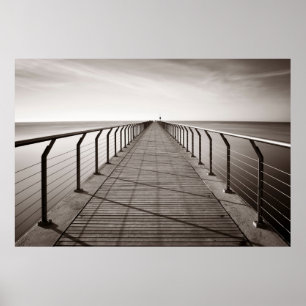 Pont Del Petroli bij zonsopgang in Barcelona in Sp Poster
