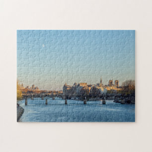 Pont des Arts and ile de la Cite - Parijs, Frankri Legpuzzel