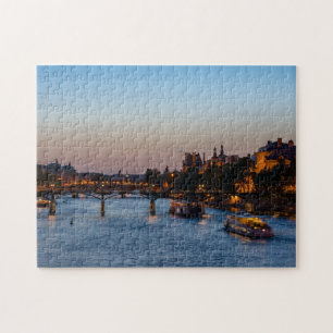 Pont des arts at nachtfall - Paris, Frankrijk Legpuzzel