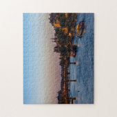 Pont des arts at nachtfall - Paris, Frankrijk Legpuzzel (Verticaal)