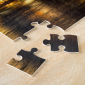 Pont des arts at nachtfall - Paris, Frankrijk Legpuzzel (Zijkant)