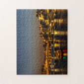 Pont des arts at nachtfall - Paris, Frankrijk Legpuzzel (Verticaal)