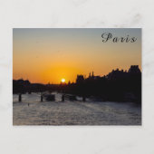 Pont des arts at sunset - Parijs, Frankrijk Briefkaart (Voorkant)