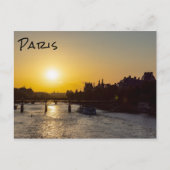 Pont des arts at sunset - Parijs, Frankrijk Briefkaart (Voorkant)