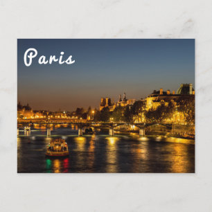 Pont des arts bij schemering - Parijs, Frankrijk Briefkaart