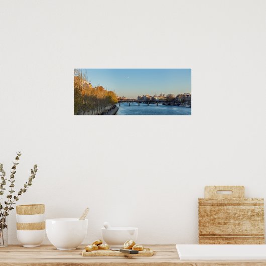 Pont des Arts en Ile de la Cité - Parijs, Frankrij Poster (Keuken)
