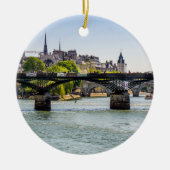 Pont Des Arts in Paris, Frankrijk Keramisch Ornament (Voorkant)