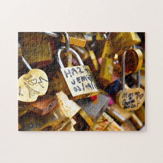 Pont des Arts Liefdessloten Parijs. Legpuzzel (Horizontaal)