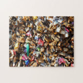 Pont des Arts Love Locks Paris. Jigzaag Puzzle Legpuzzel (Horizontaal)