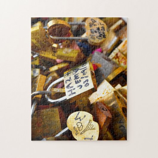 Pont des Arts Love Locks Paris. Legpuzzel (Verticaal)
