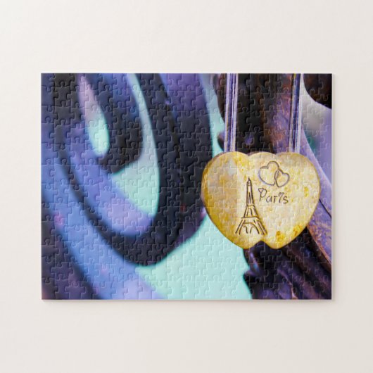 Pont des Arts Love Locks Paris. Legpuzzel (Horizontaal)