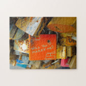 Pont des Arts Love Locks Paris. Legpuzzel (Horizontaal)