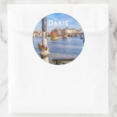 Pont des Arts on Valentijnsdag - Parijs Ronde Sticker (Tas)