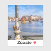 Pont des Arts on Valentijnsdag - Parijs Sticker (Vel)