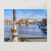 Pont des Arts op Valentijnsdag - Parijs Briefkaart (Voorkant)