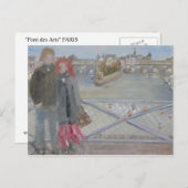 Pont des Arts: Parijs Briefkaart (Voorkant / Achterkant)