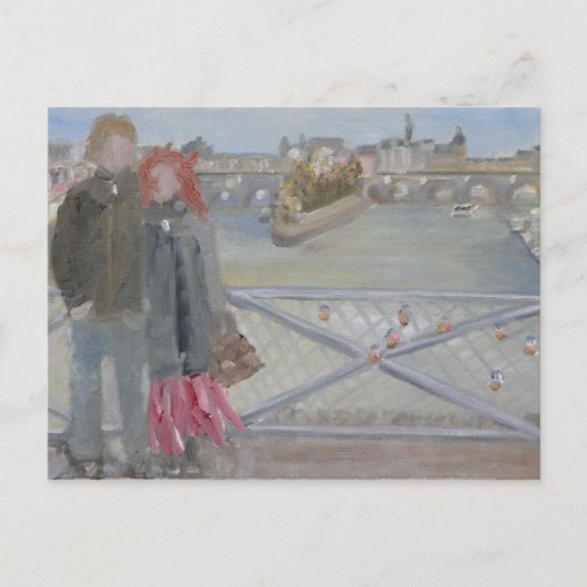 Pont des Arts: Parijs Briefkaart (Voorkant)