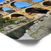 Pont du Gard Bridge France Foto 97 Poster (Hoek)