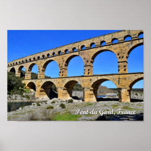 Pont du Gard Bridge France Foto 97 Poster