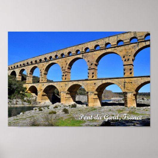 Pont du Gard Bridge France Foto 97 Poster (Voorkant)