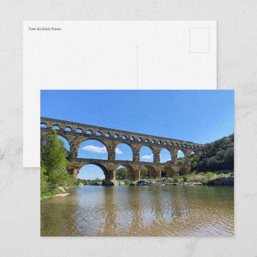 Pont du Gard, Frankrijk Briefkaart (Voorkant / Achterkant)