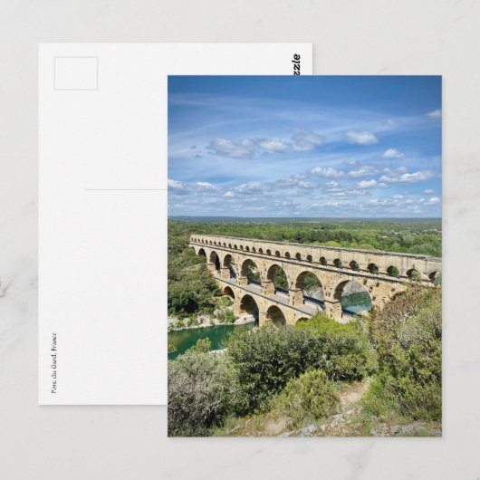 Pont du Gard, Frankrijk Briefkaart (Voorkant / Achterkant)