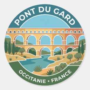 Pont du Gard Frankrijk Ronde Sticker