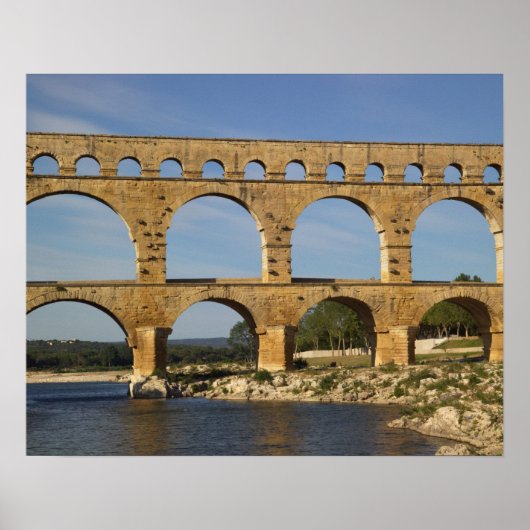 Pont du Gard, Gard, Languedoc Roussillon, Frankrij Poster (Voorkant)