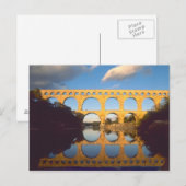 Pont du Gard, Gardon rivier, Gard, Languedoc, Briefkaart (Voorkant / Achterkant)