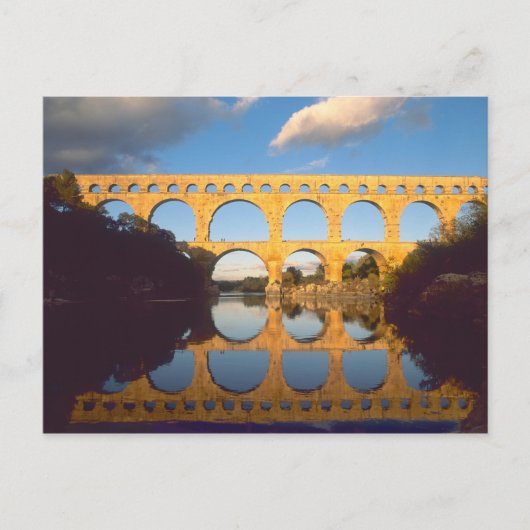 Pont du Gard, Gardon rivier, Gard, Languedoc, Briefkaart (Voorkant)