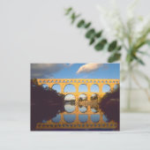 Pont du Gard, Gardon rivier, Gard, Languedoc, Briefkaart (Staand voorkant)